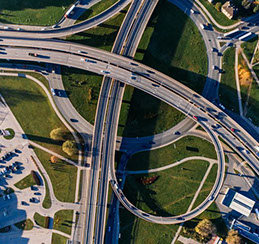 Complex highway layout